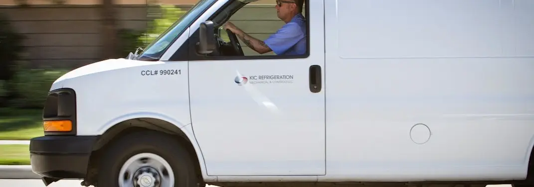 KIC Refrigeration service vehicle serving Anderson area